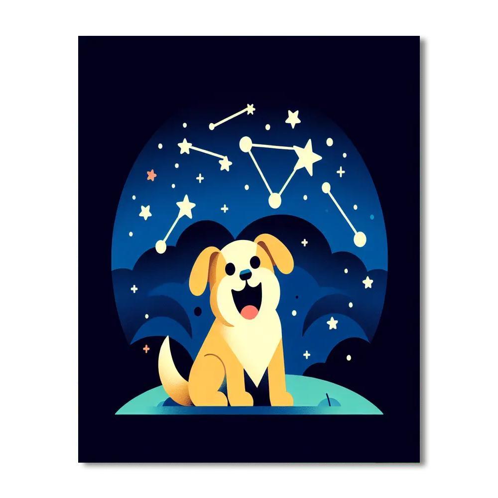 Celestial Canine Constellation Paint By Numbers