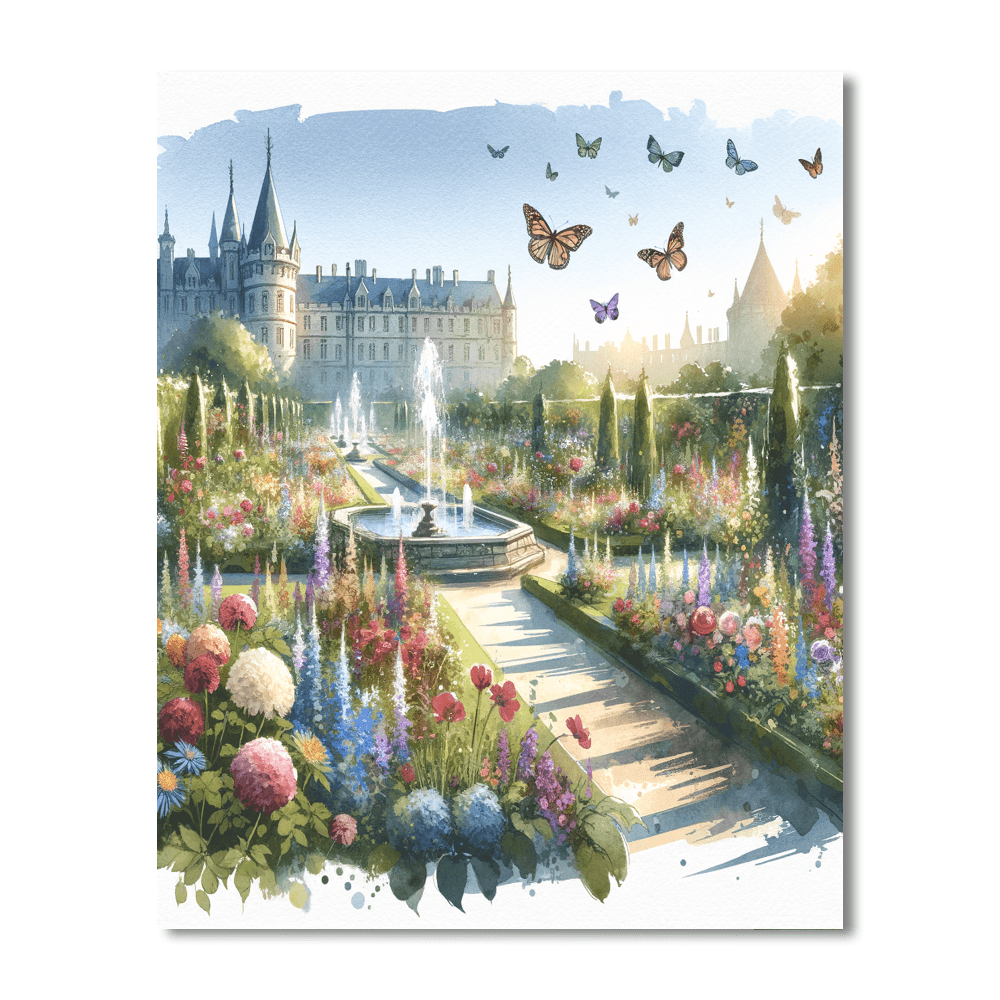 Enchanted Castle Gardens Paint By Numbers