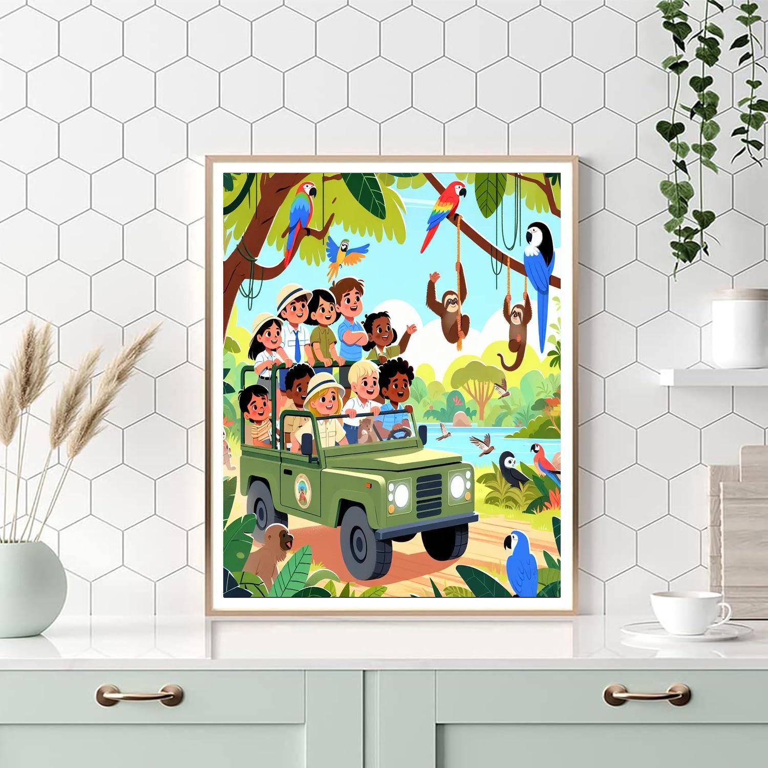 Rainforest Safari Expedition Paint By Numbers