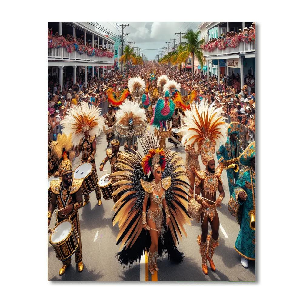 Nassau Junkanoo Festival - Bahamas Paint By Color