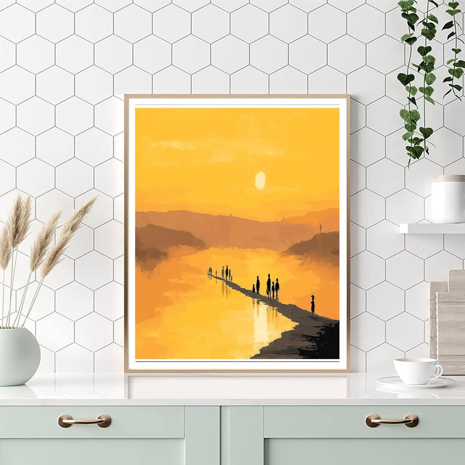 Golden Hour Glow Numbered Painting Kits