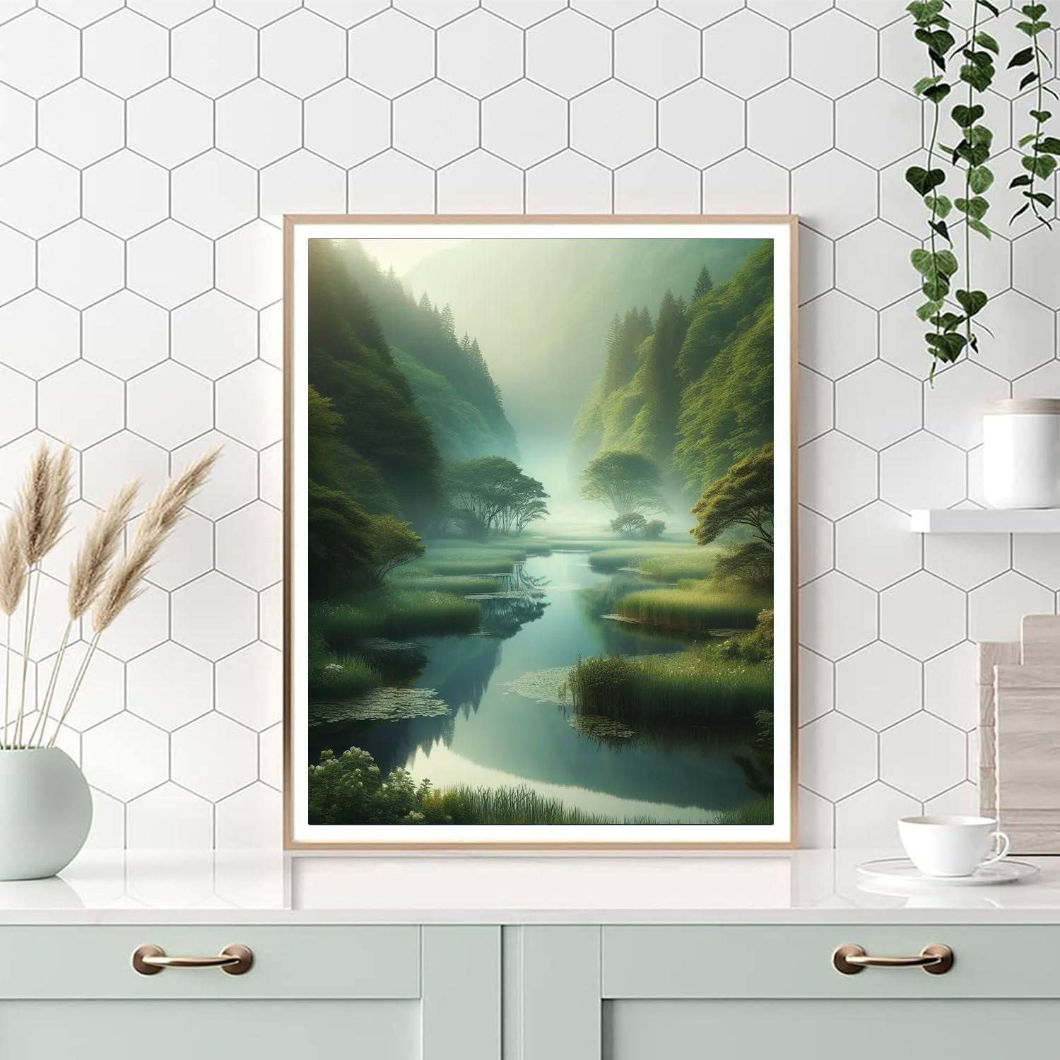 Dreamy Marshland Tranquility Painting By Numbers Kit