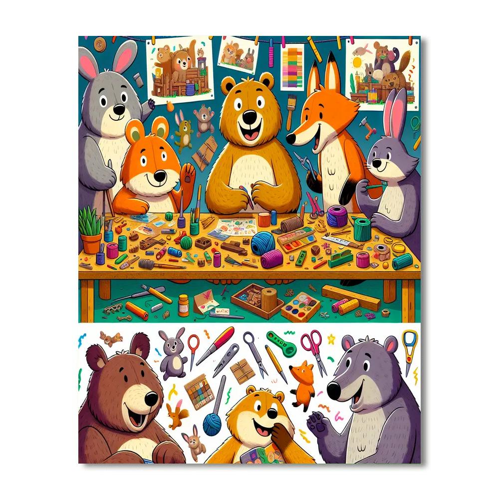 Friendly Animal Workshop Paint By Numbers Kits