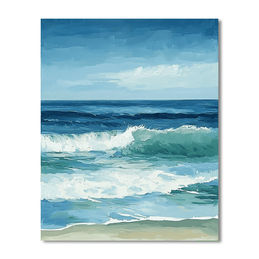 Winslow Homer Inspired Whimsical Waves  Painting By Numbers Kit