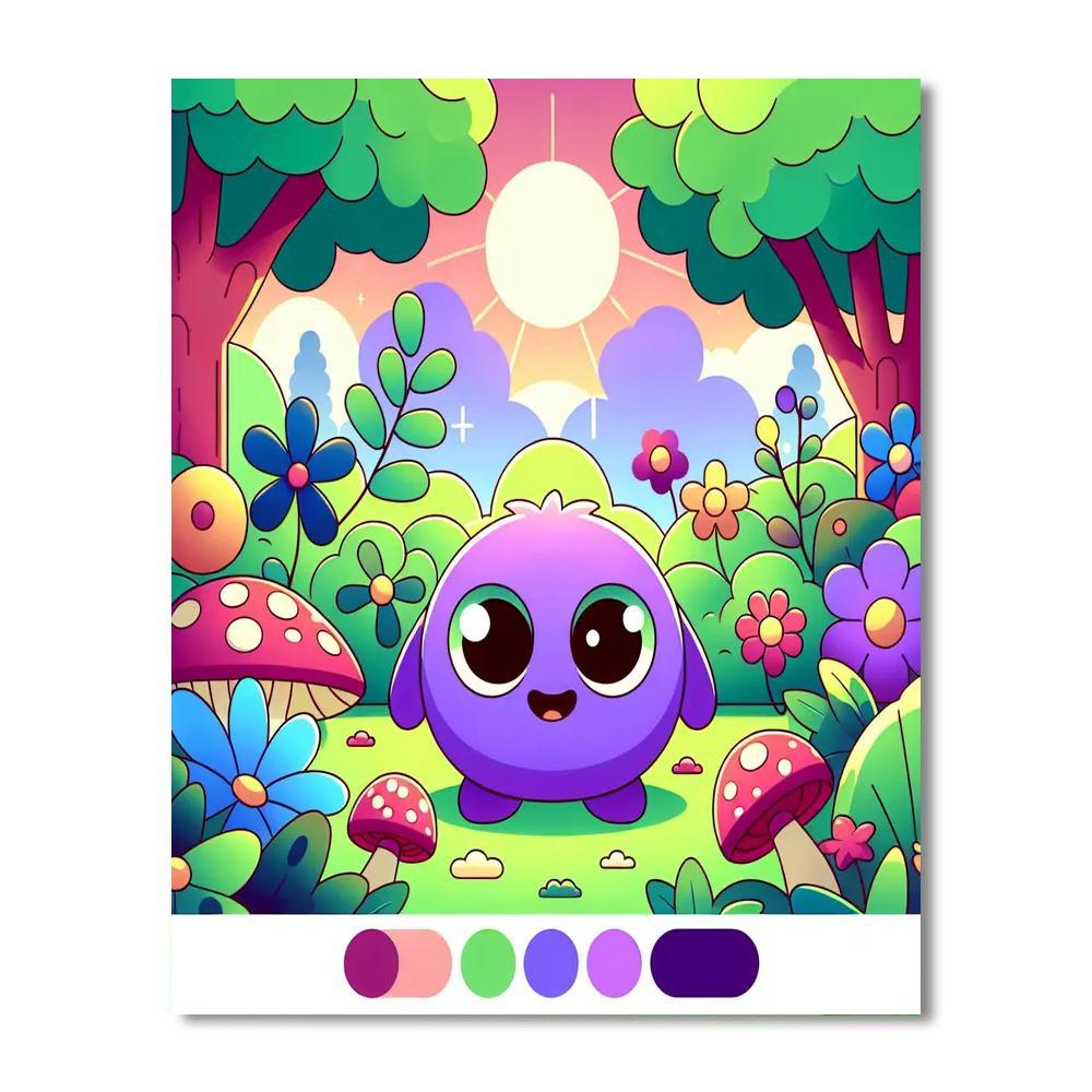 Happy Little Monster Paint By Numbers Art