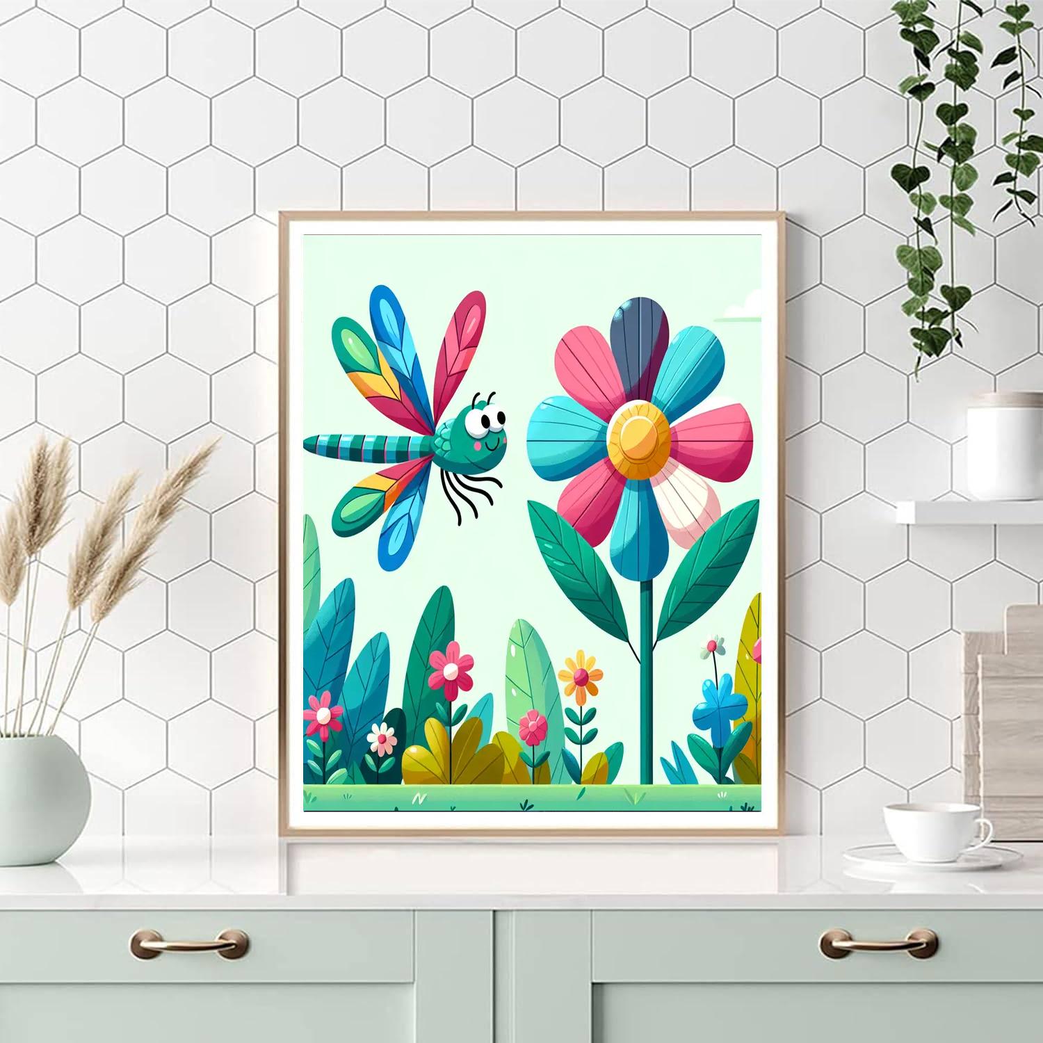 Doodle Dragonfly Painting By Numbers Kit