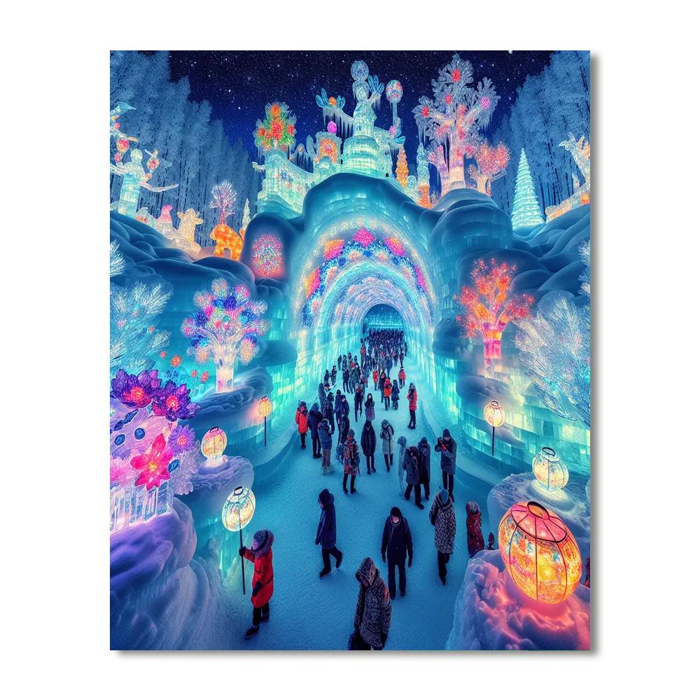 Harbin Ice Lantern Festival Paint By Numbers Kits