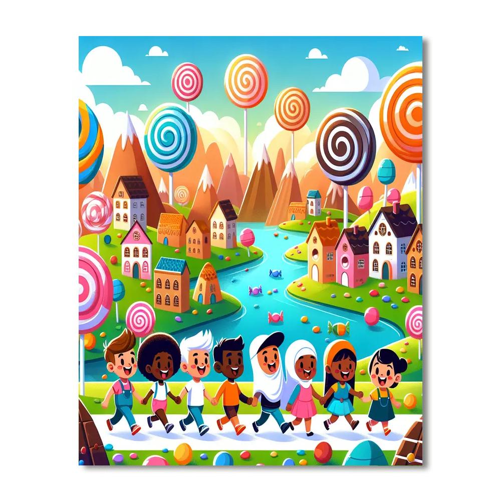 A Day In Candyland DIY Paint By Numbers