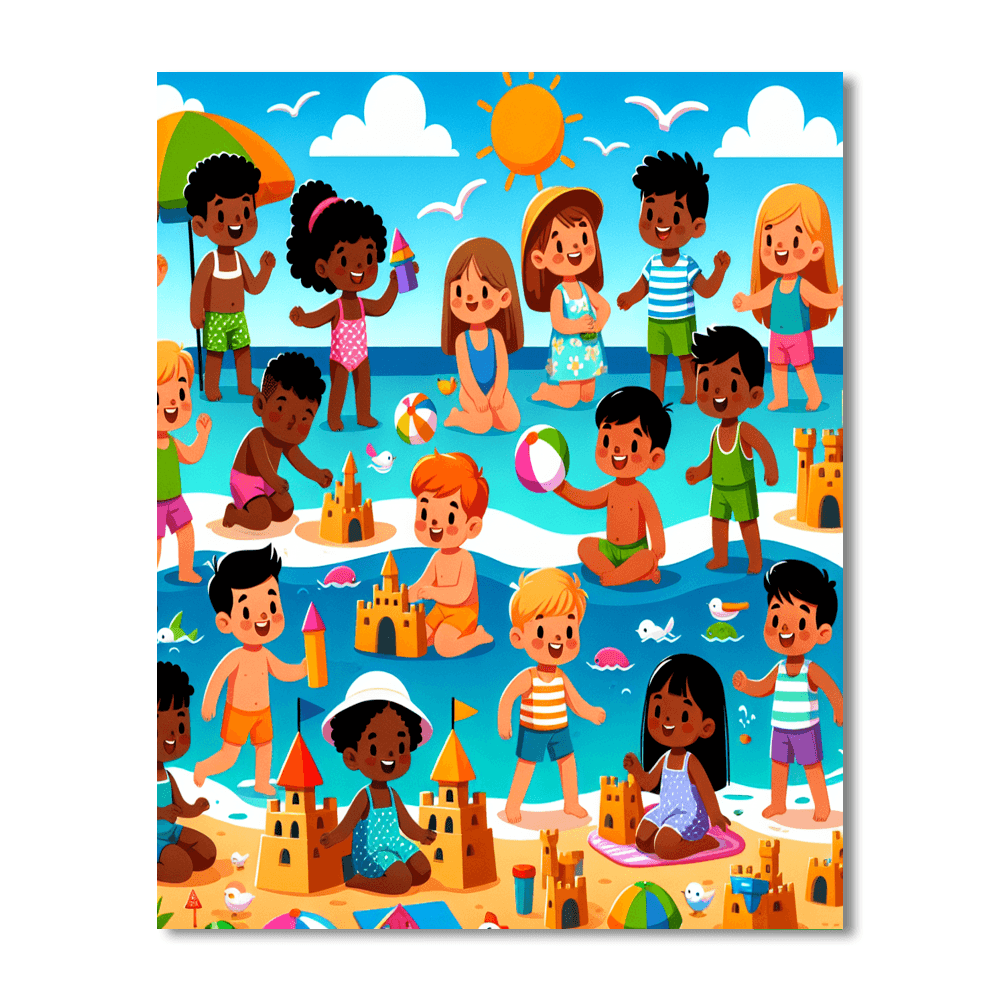 Sunny Beach Days Paint By Numbers Art