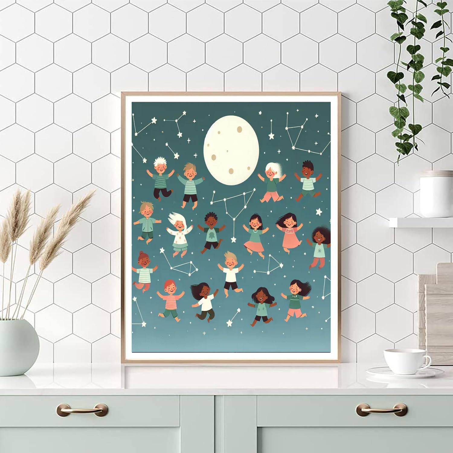 Dreamy Night Sky Journey Number Painting