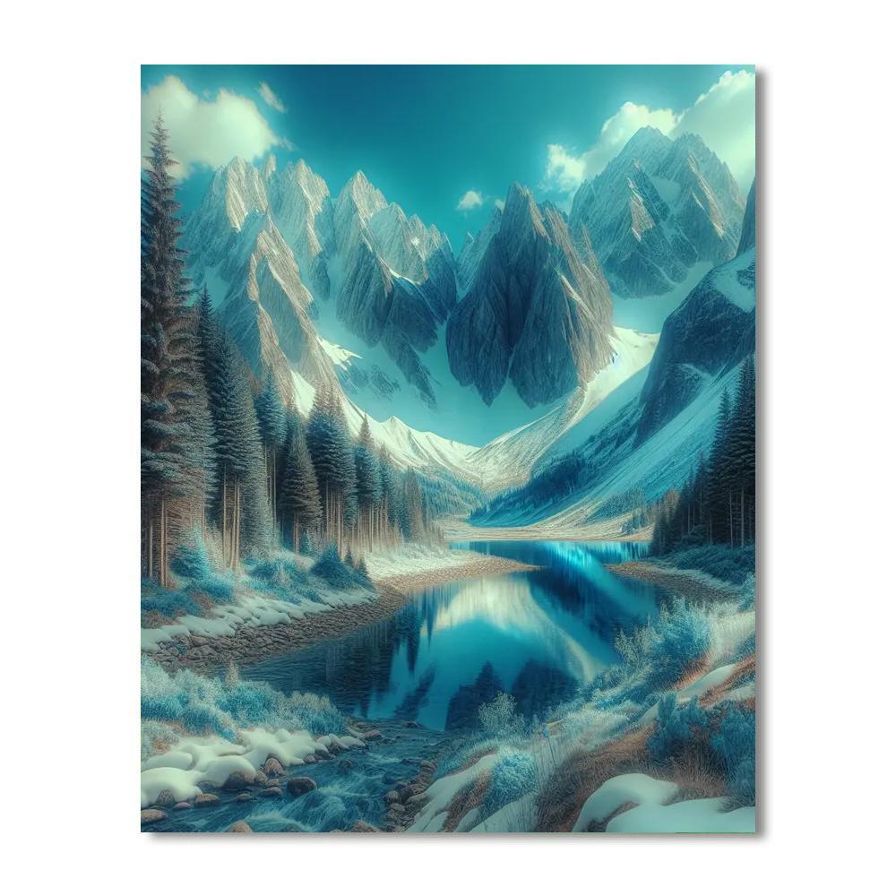 Peaceful Alpine Serenity Paint By Number