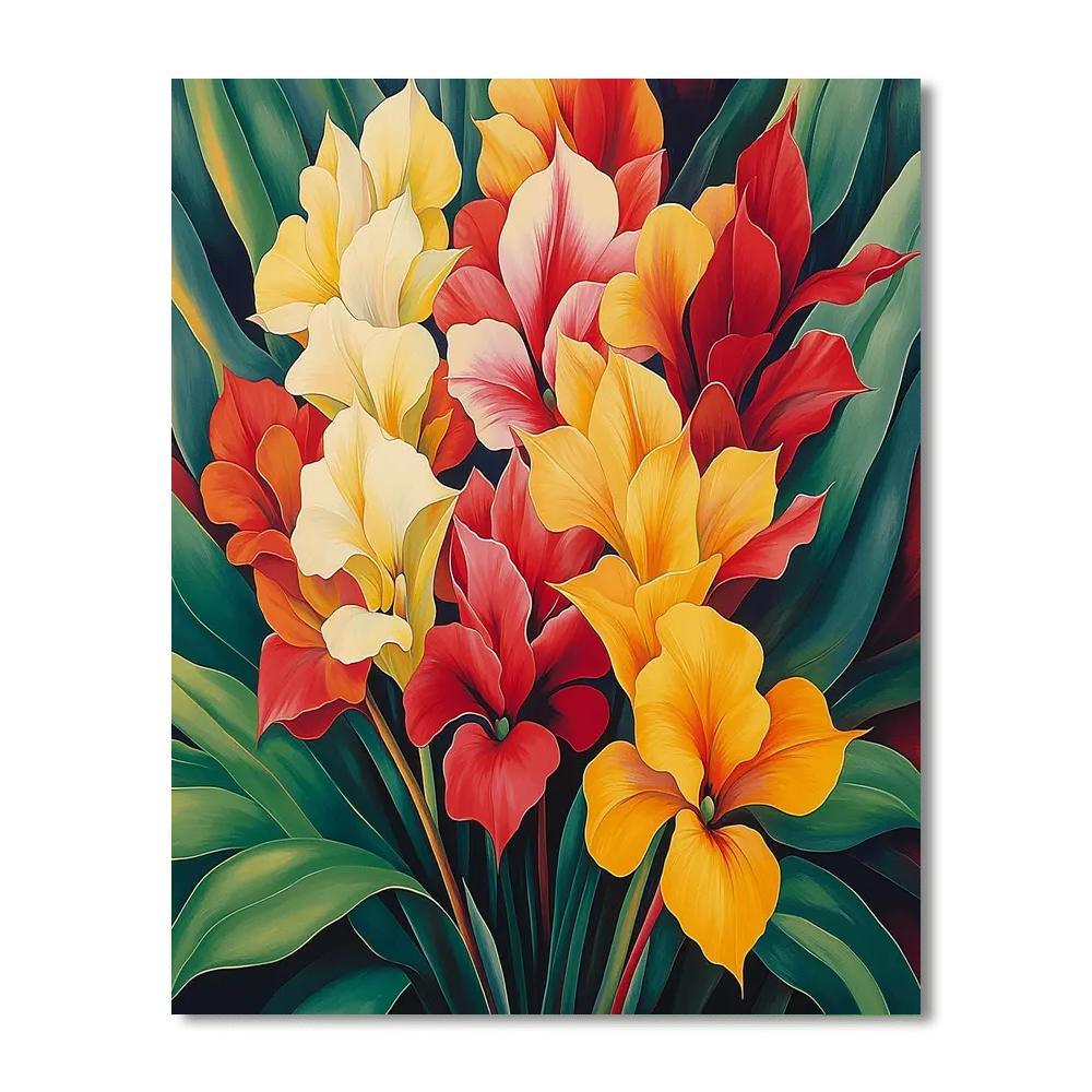 O'Keeffe Inspired Dancing Petals  Painting By Numbers Kit