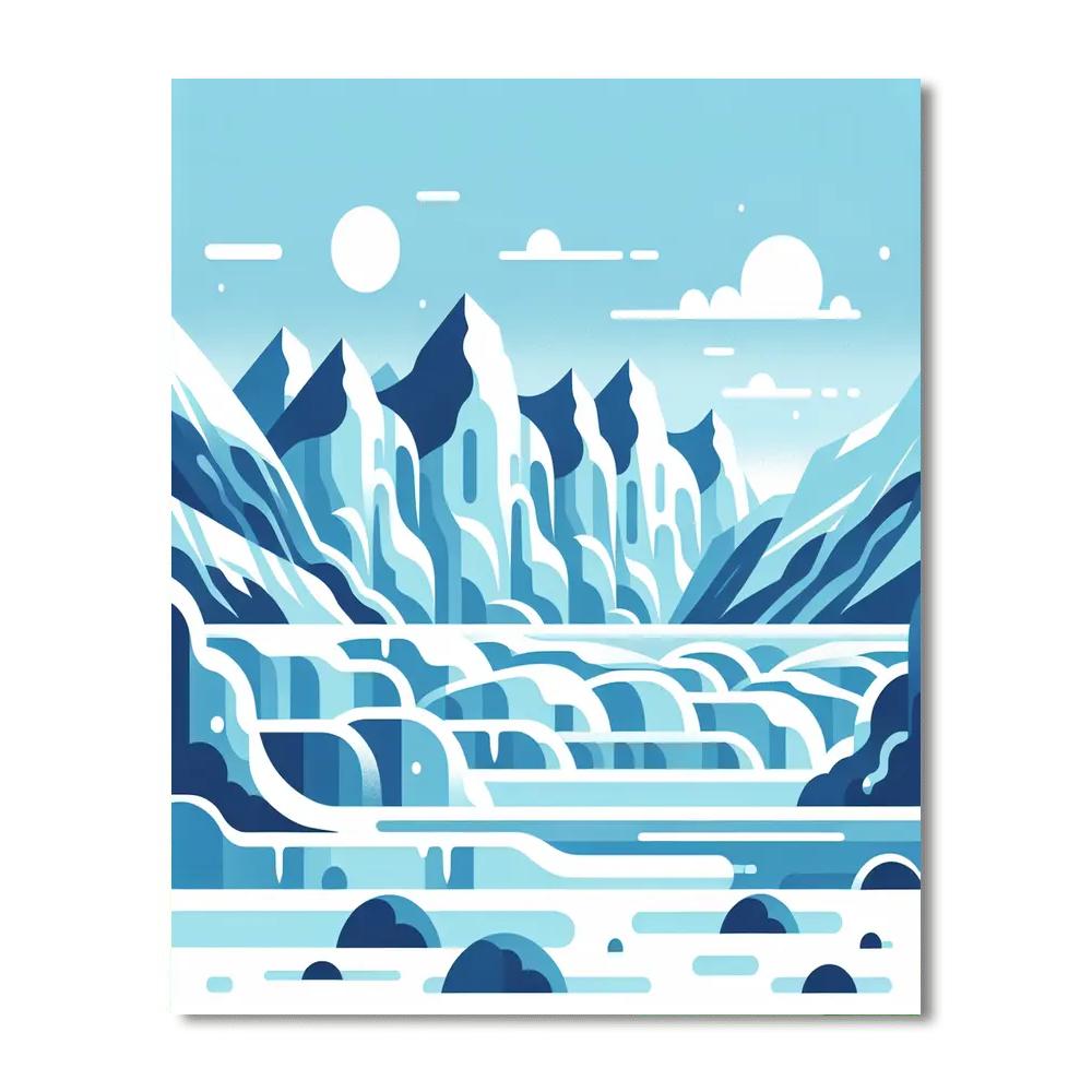 Glimmering Glaciers Painting By Numbers Kit