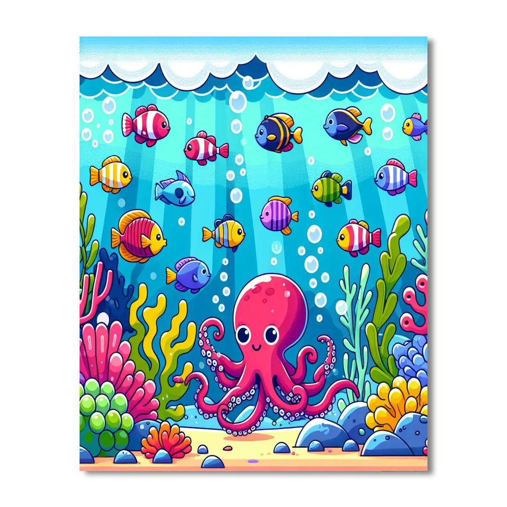 Undersea Adventure Tale Painting Number Kit