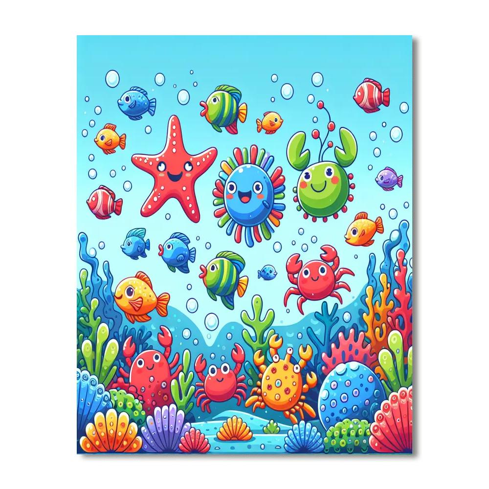 Undersea Party Painting Number Kit