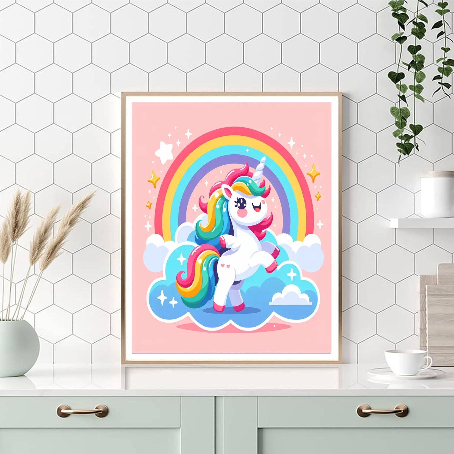 Friendly Unicorn Dreams Painting By Numbers Kit
