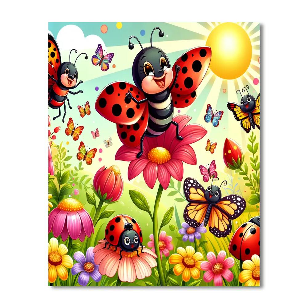 Curious Insect World Painting By Numbers Kit