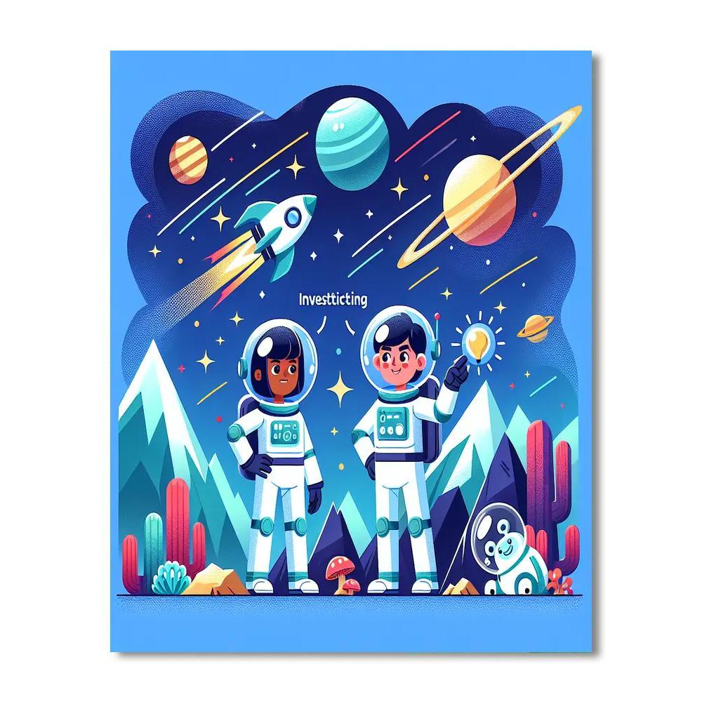 Space Frontier Exploration Painting Number Kit