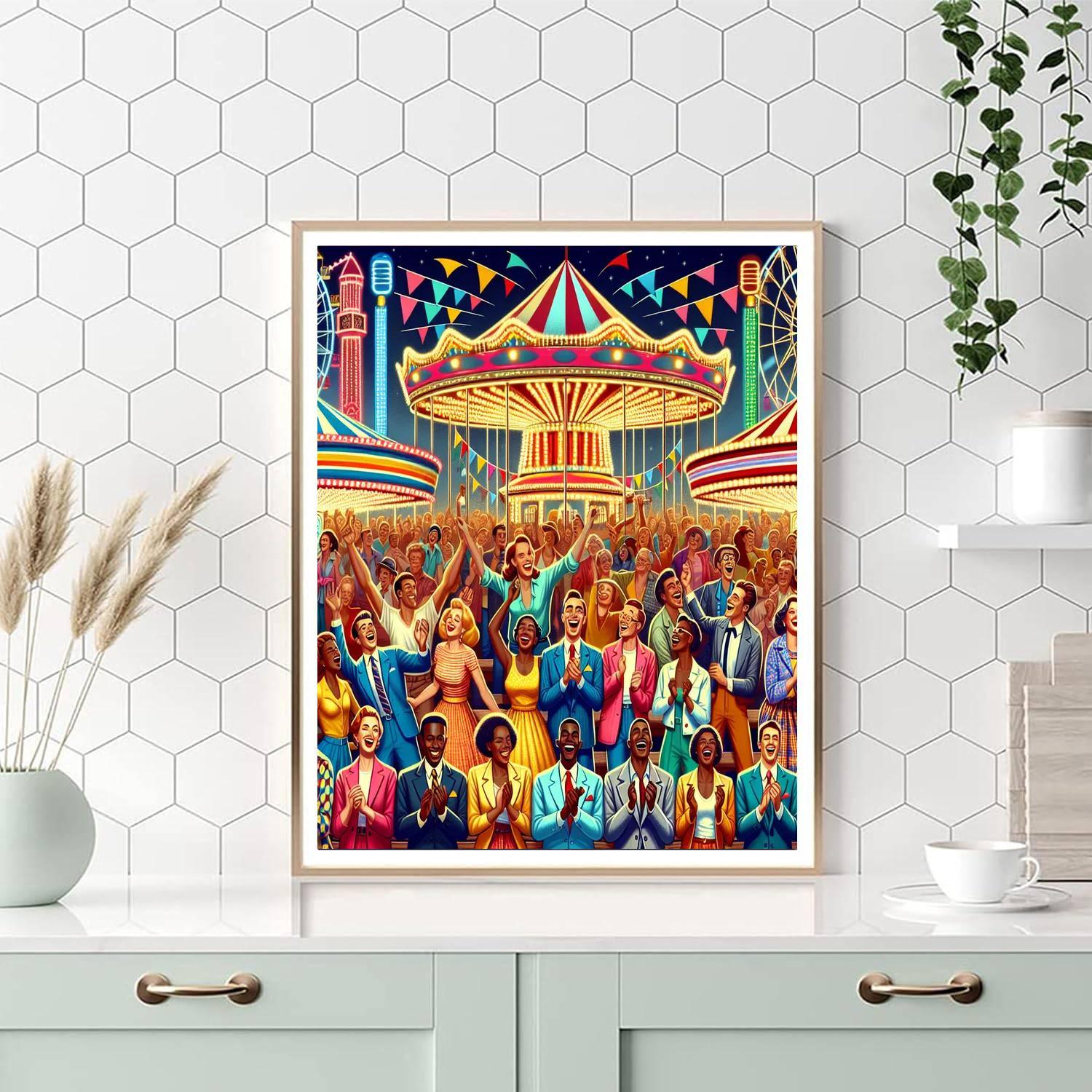 Retro Carnival Extravaganza Numbered Painting Kits