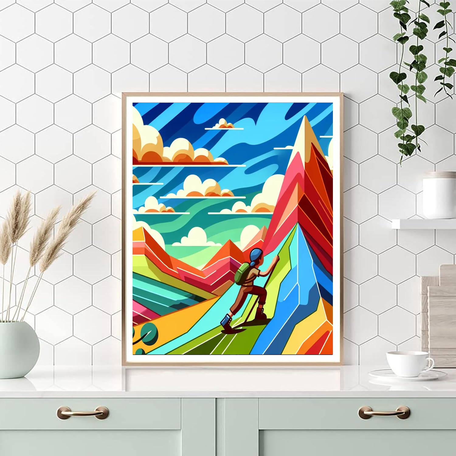 Mystic Mountain Adventure Paint By Numbers Art