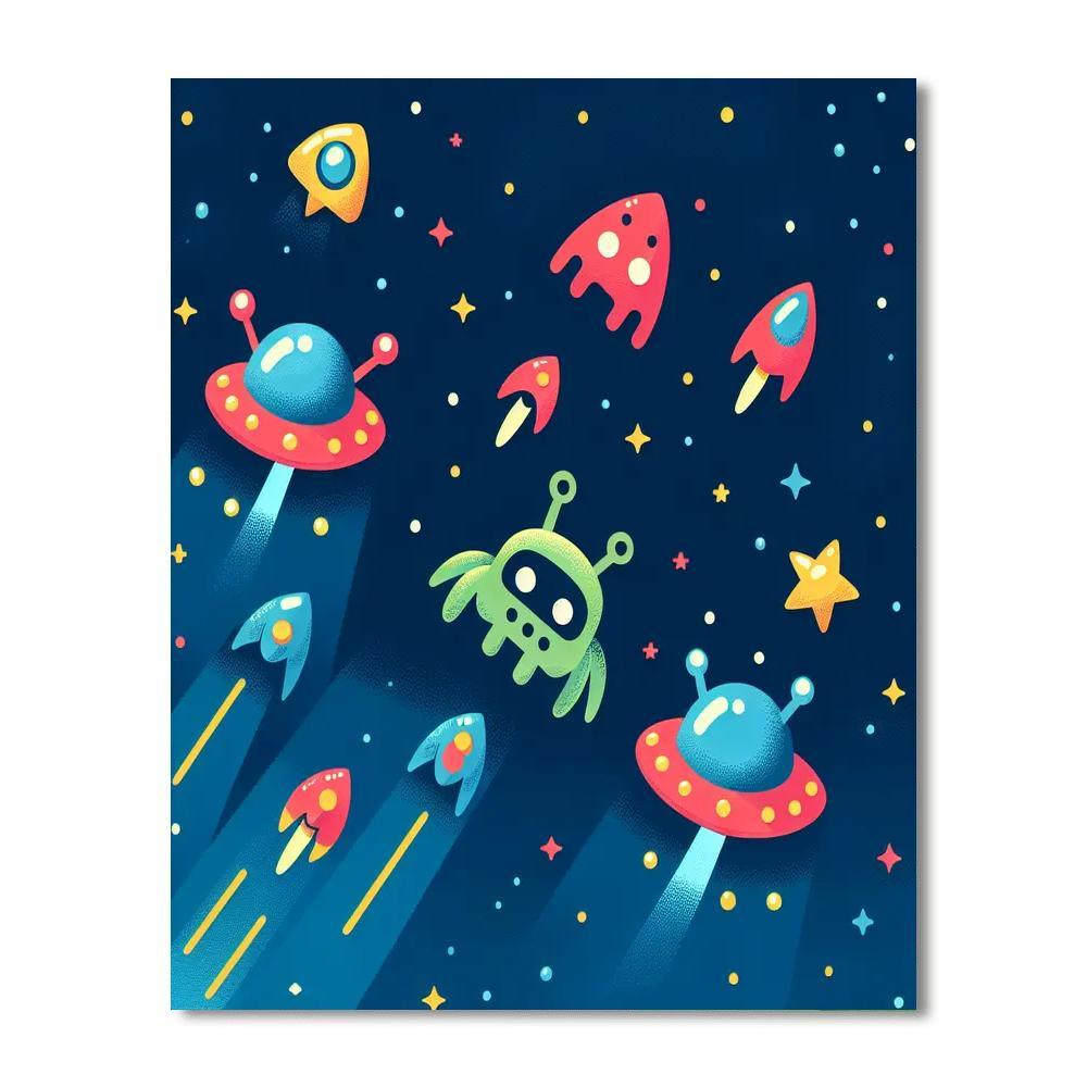 Space Invaders Numbered Painting Kits