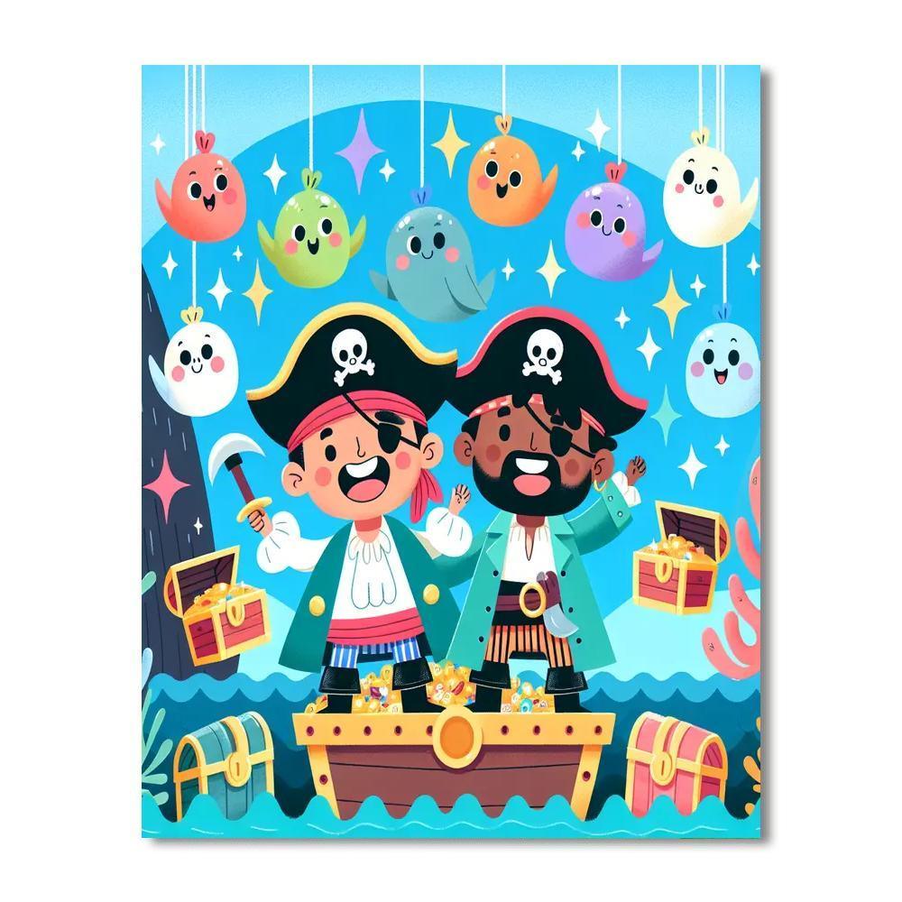 Jolly Pirate Adventure DIY Paint By Numbers