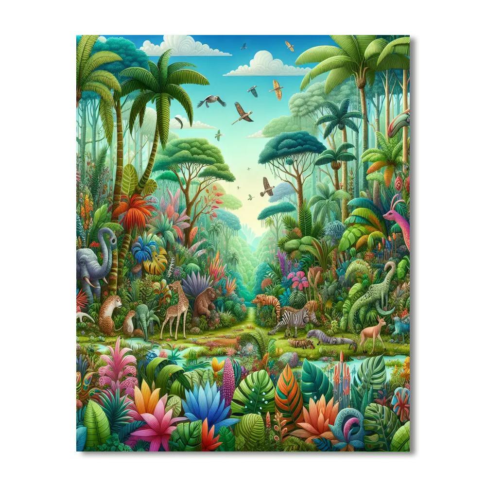 Whimsical Rainforest Fantasy Paint By Numbers Kits
