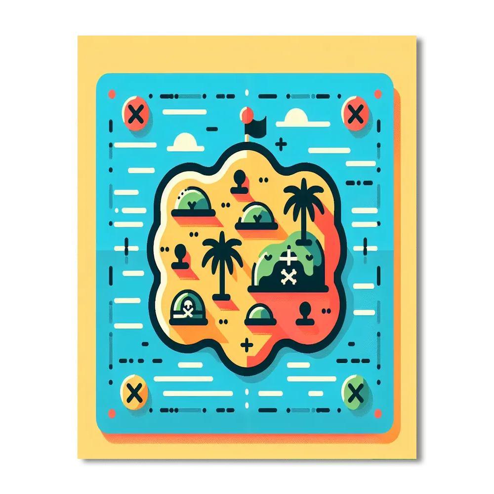 Treasure Hunt Island Paint By Number