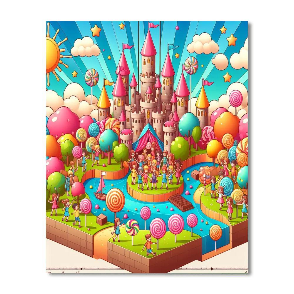 Exploring Candy Castle Paint By Numbers