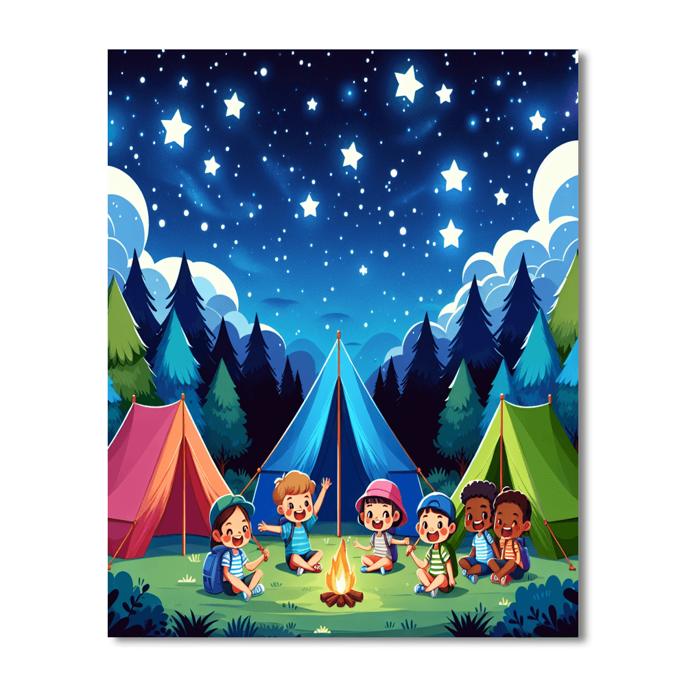 Celestial Starry Sky Camp Paint By Color