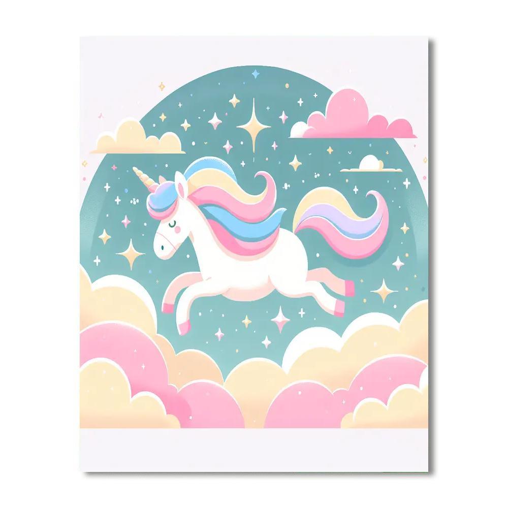Cosmic Unicorn Adventures Painting Number Kit