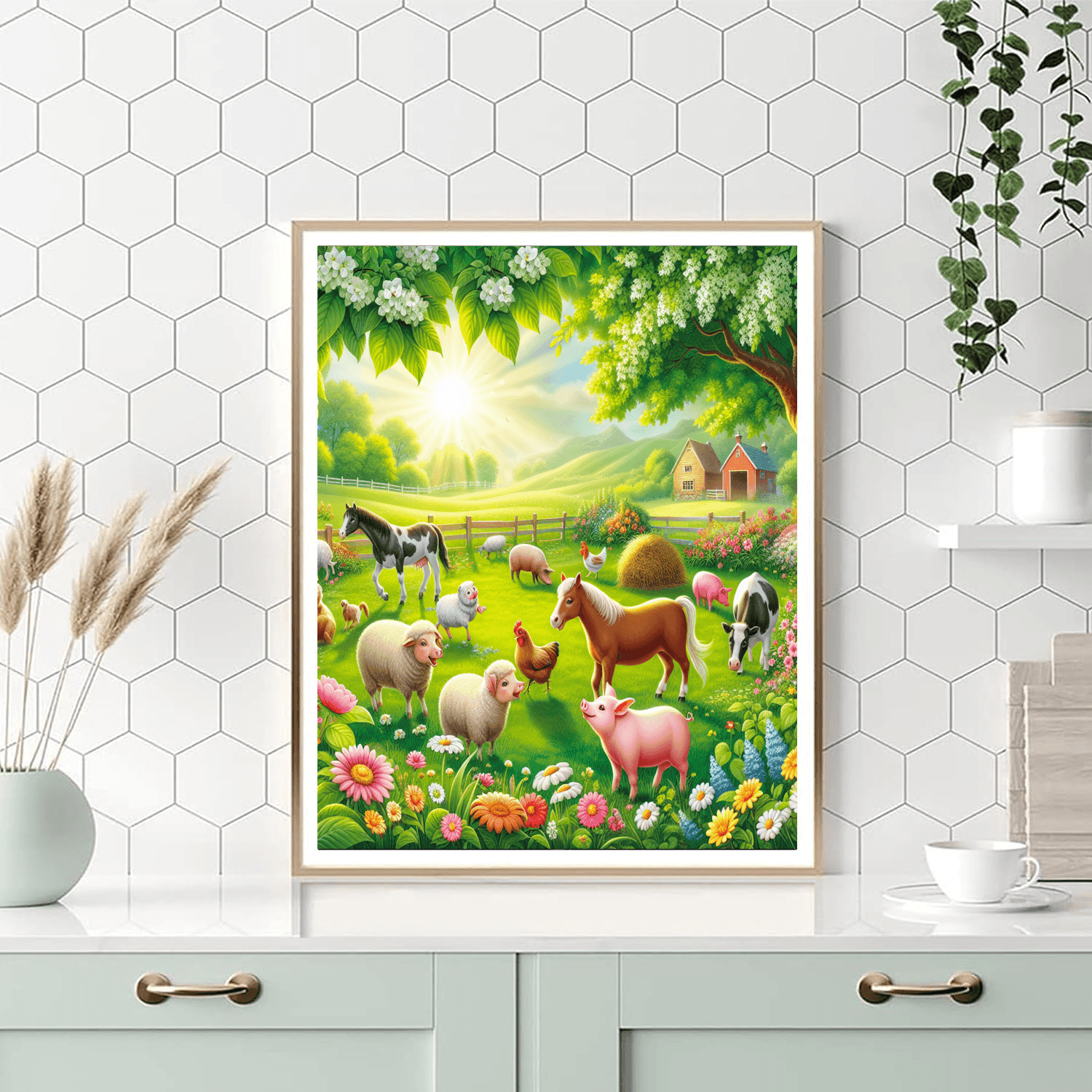 Whimsical Farm Animals Painting By Numbers Kit