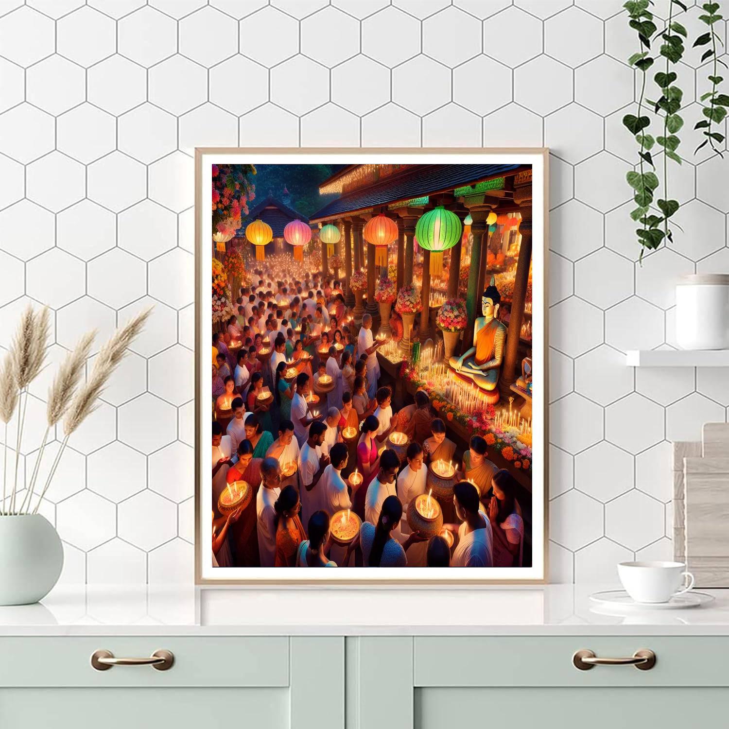 Wesak Festival - Sri Lanka Numbered Painting Kits