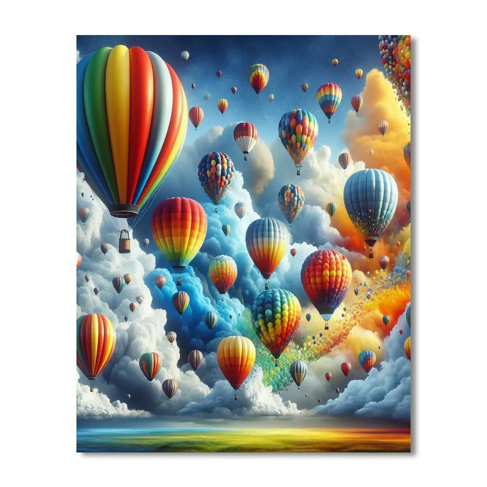 Grand Adventure Hot Air Balloon Paint By Number
