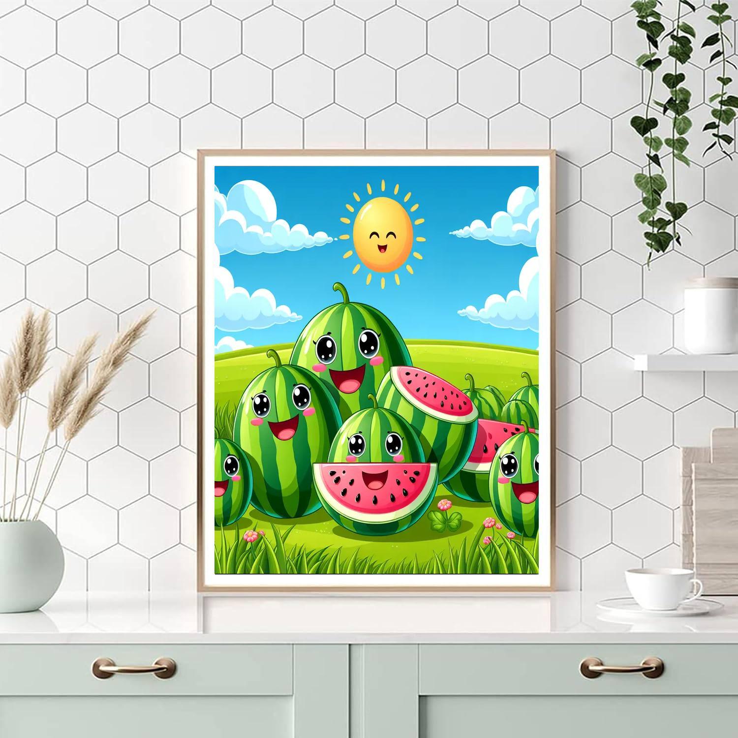 Whimsical Watermelons Paint By Number