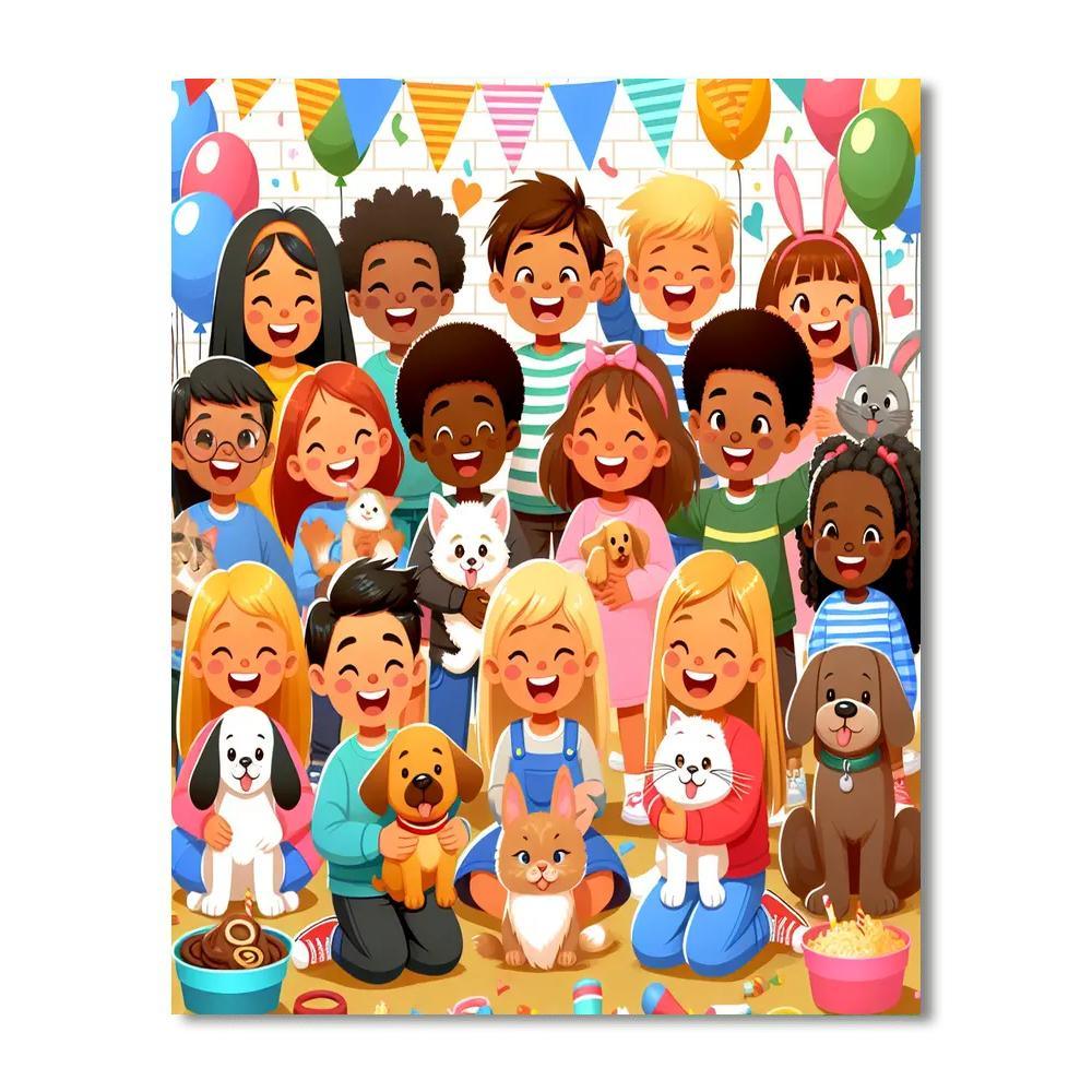 Joyful Pet Day Paint By Color