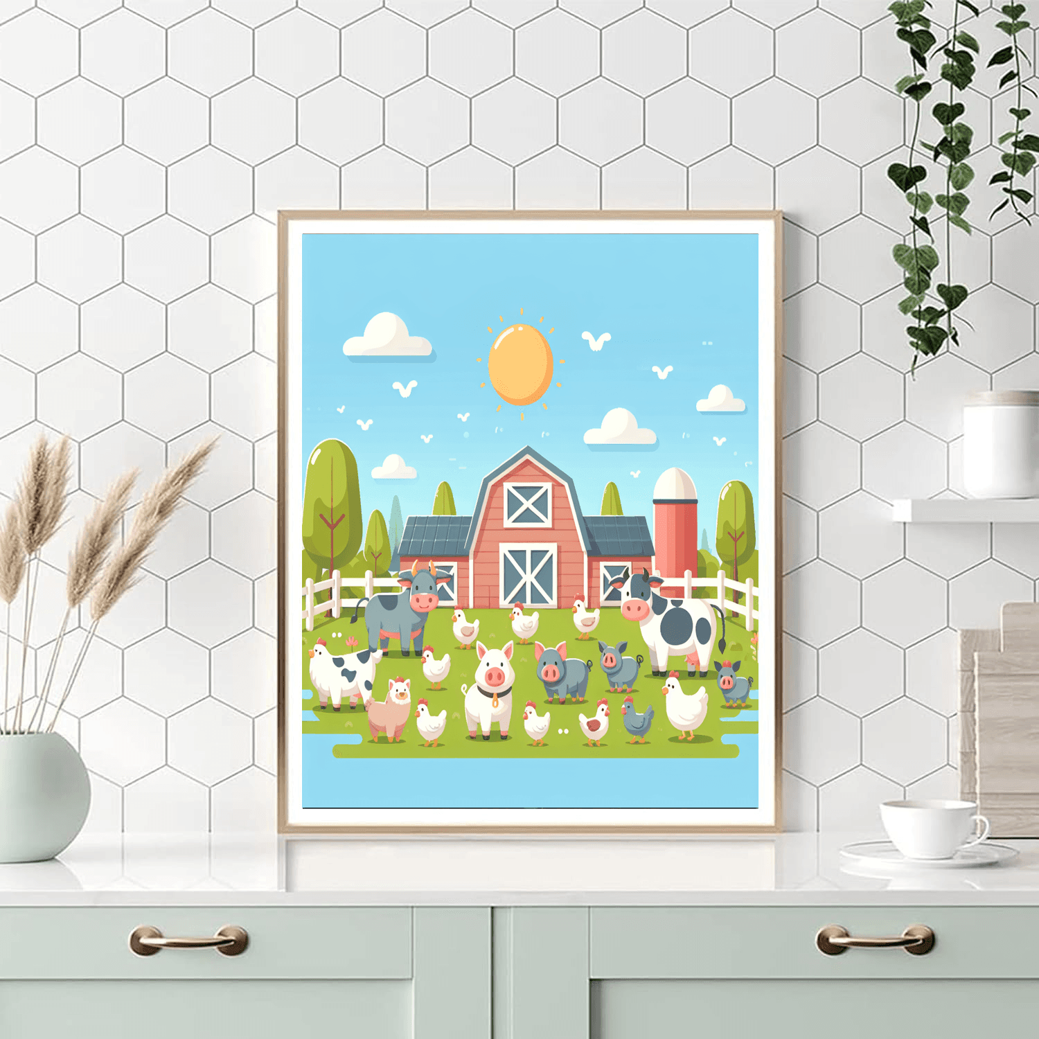 Joyful Farm Adventure Painting Number Kit