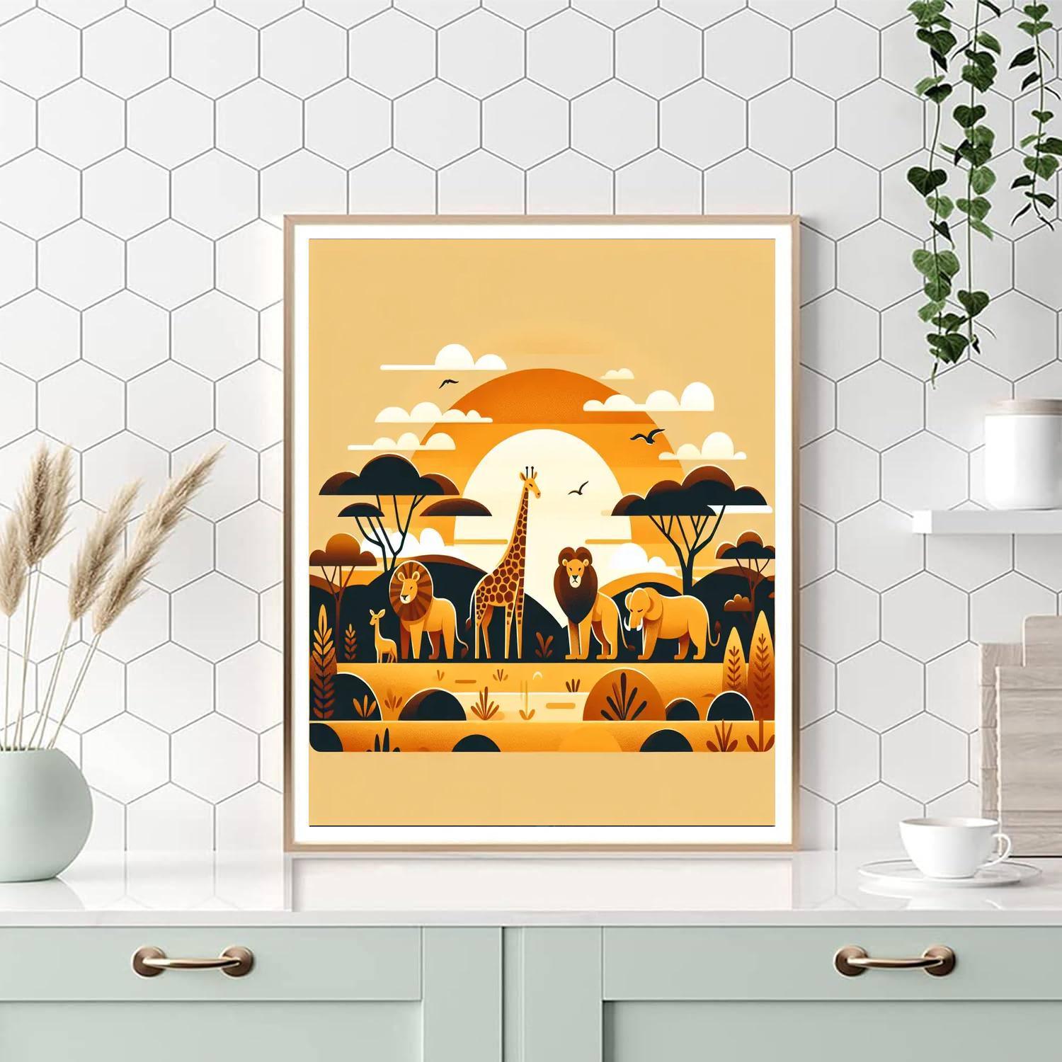 Sunrise Safari Numbered Painting Kits