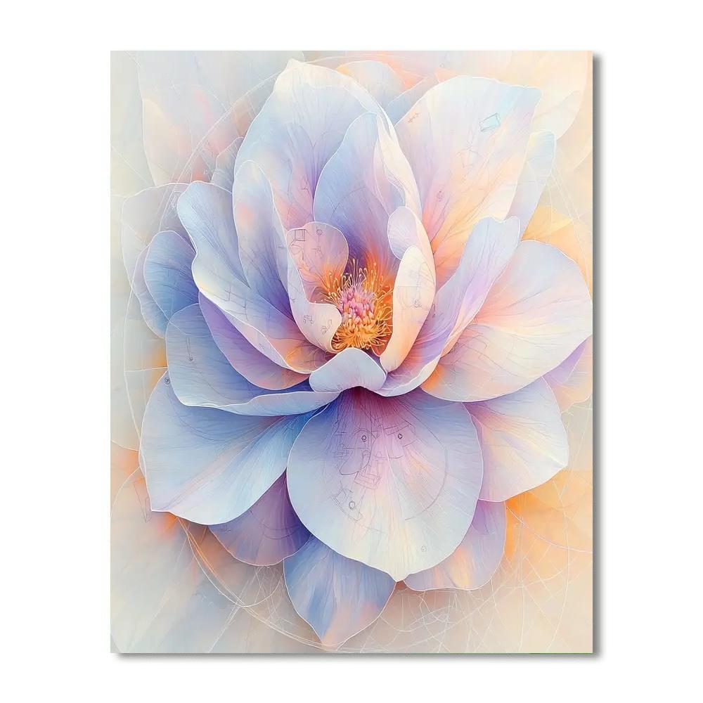 Leonardo Da Vinci Inspired Ethereal Bloom Harmony  Paint By Number