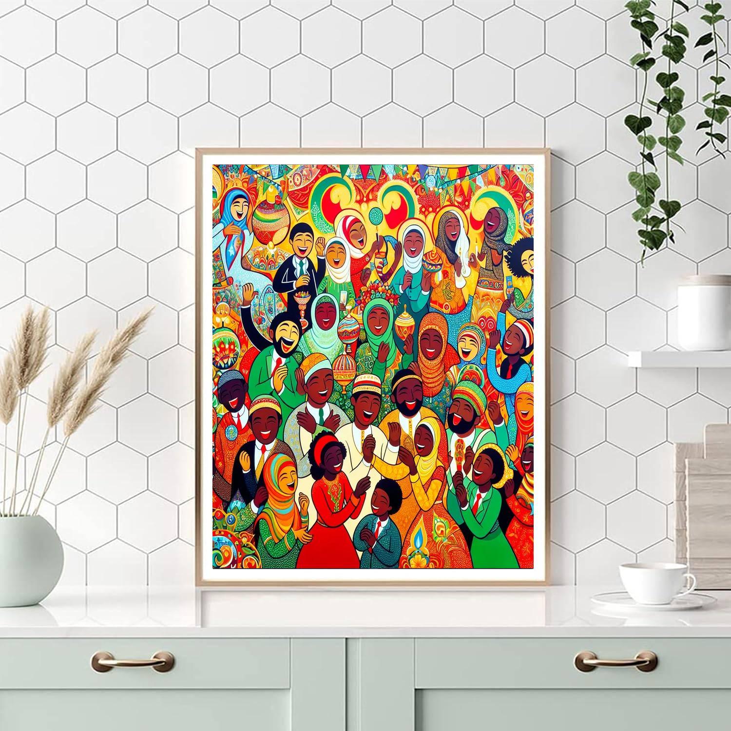 Festive Celebration Of Color Painting By Numbers Kit