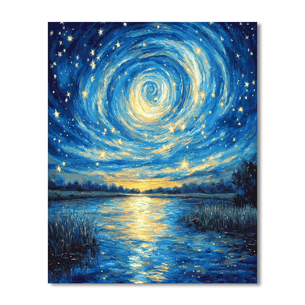Vincent Van Gogh Inspired Serenade Of The Night  Paint By Numbers Art