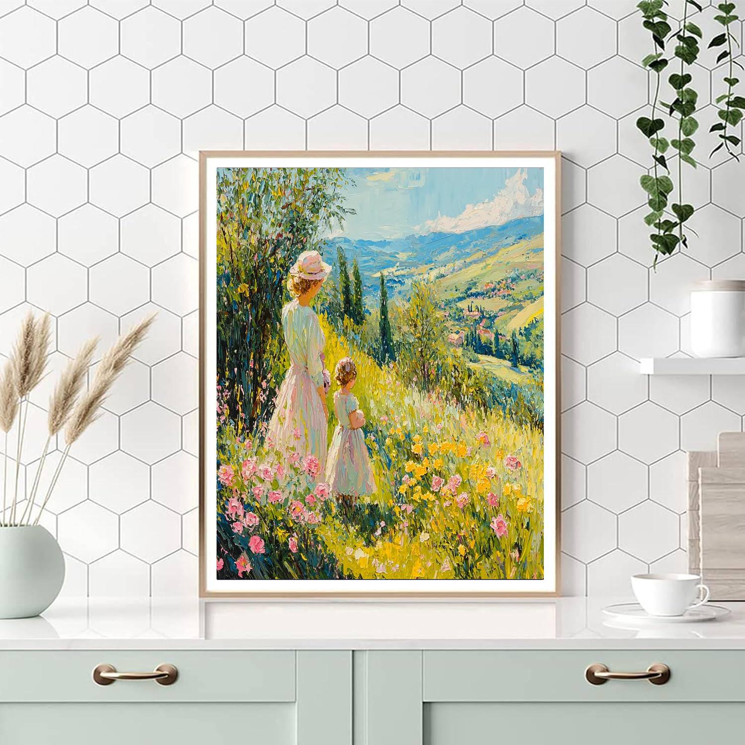 Love's Embrace In The Blossoms Paint By Color