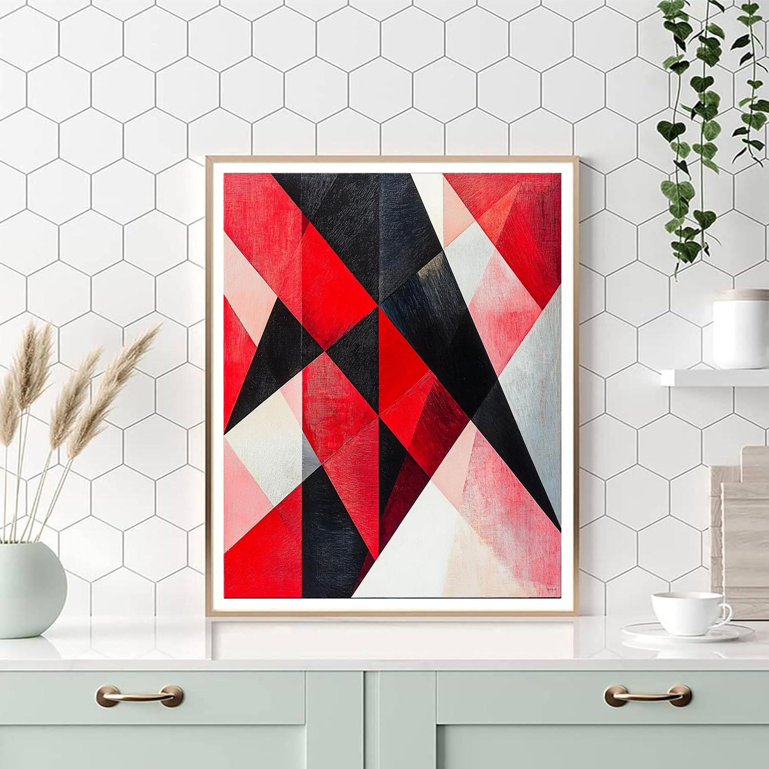 Kazimir Malevich Inspired Interlocking Dimensions  Painting Number Kit