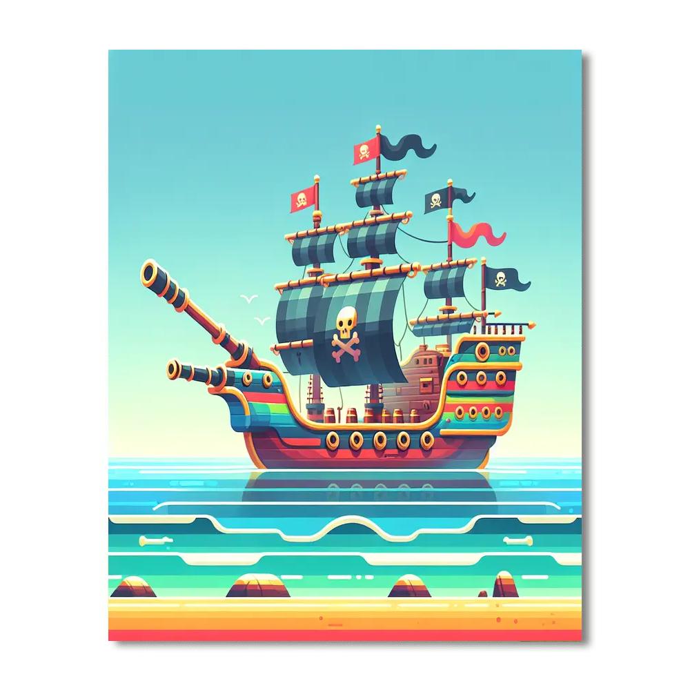 Nautical Pirates Voyage Number Painting