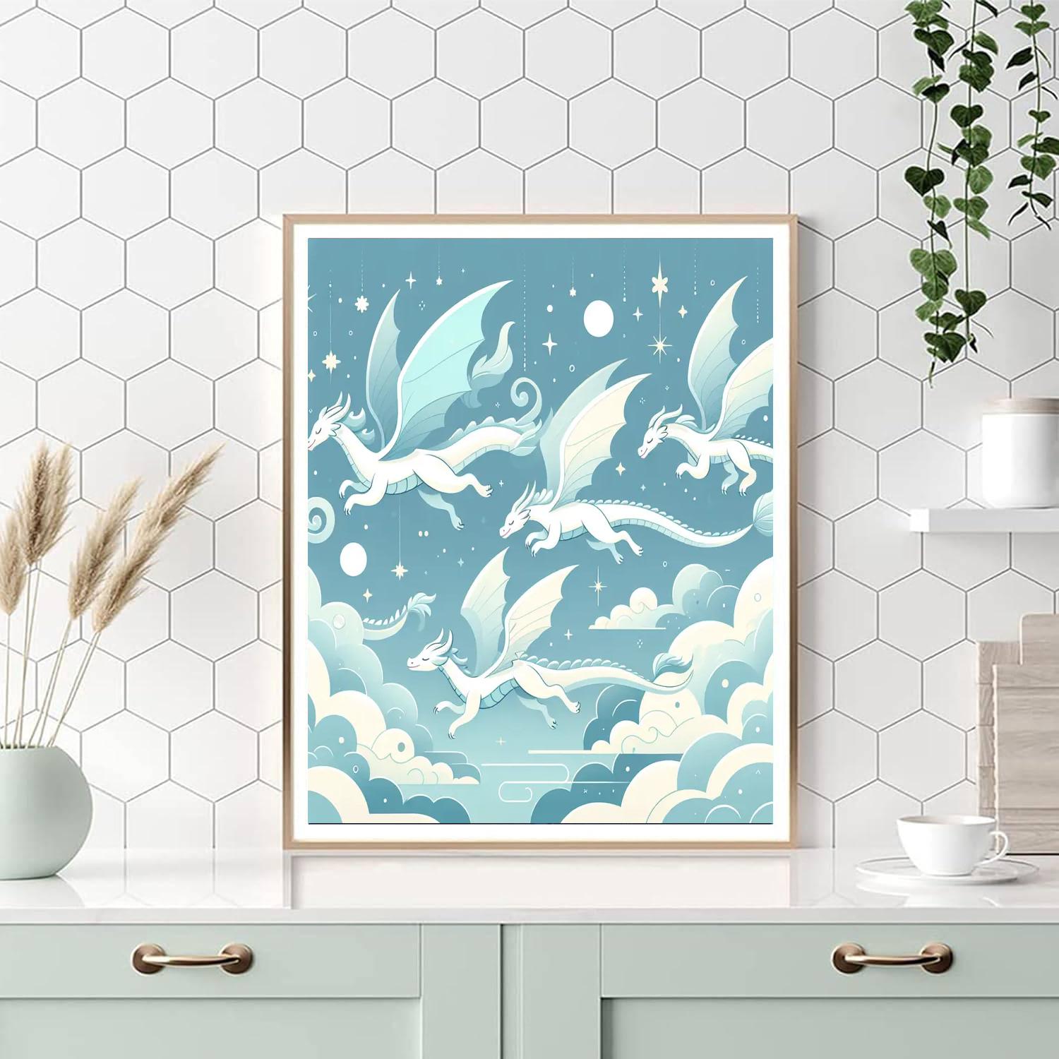 Dreamland's Dragon Dance Paint By Numbers Art