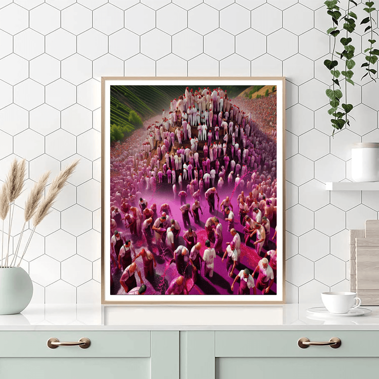 San Vino Wine Fight - Spain Paint By Numbers Kits