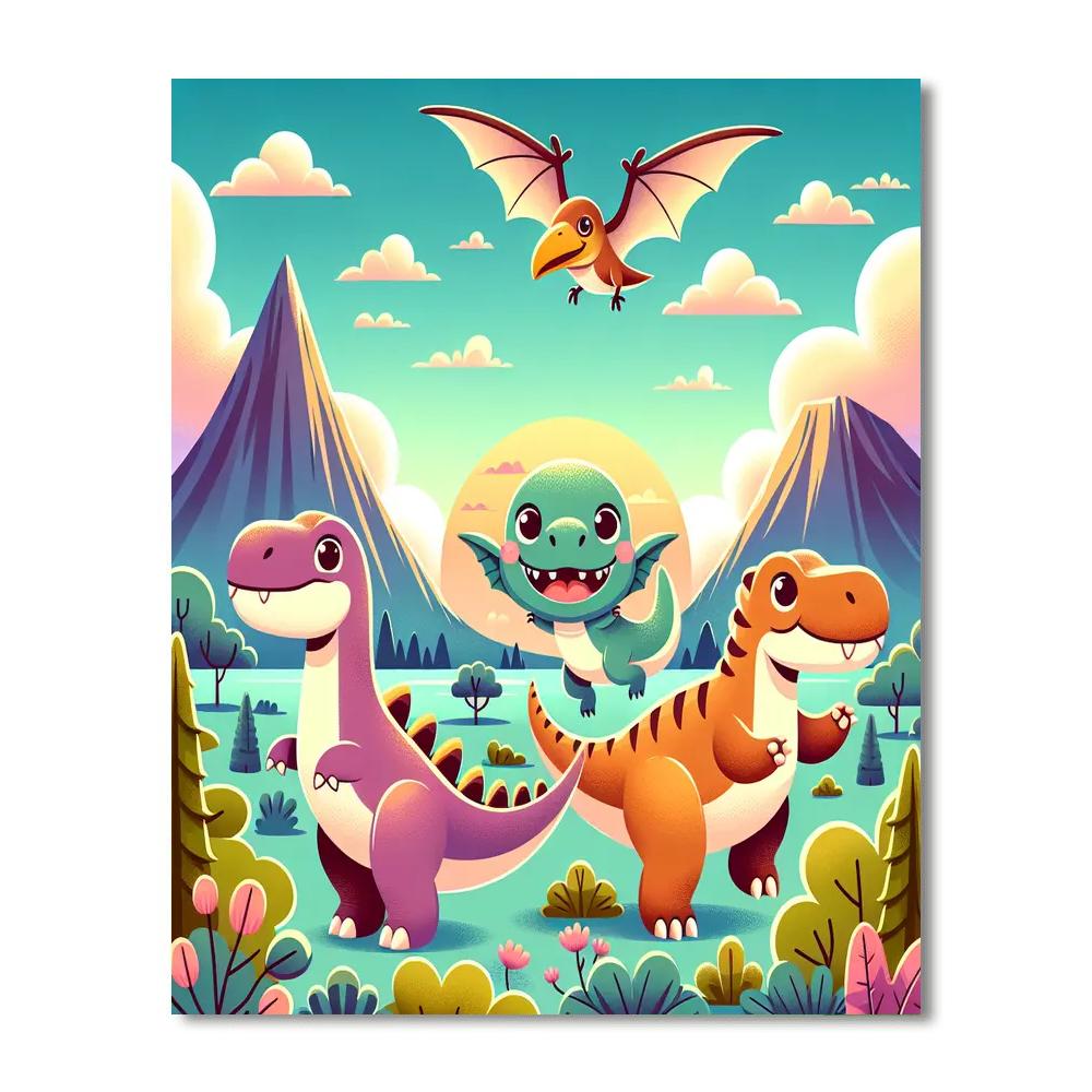 Wondrous Dinosaurs Painting Number Kit