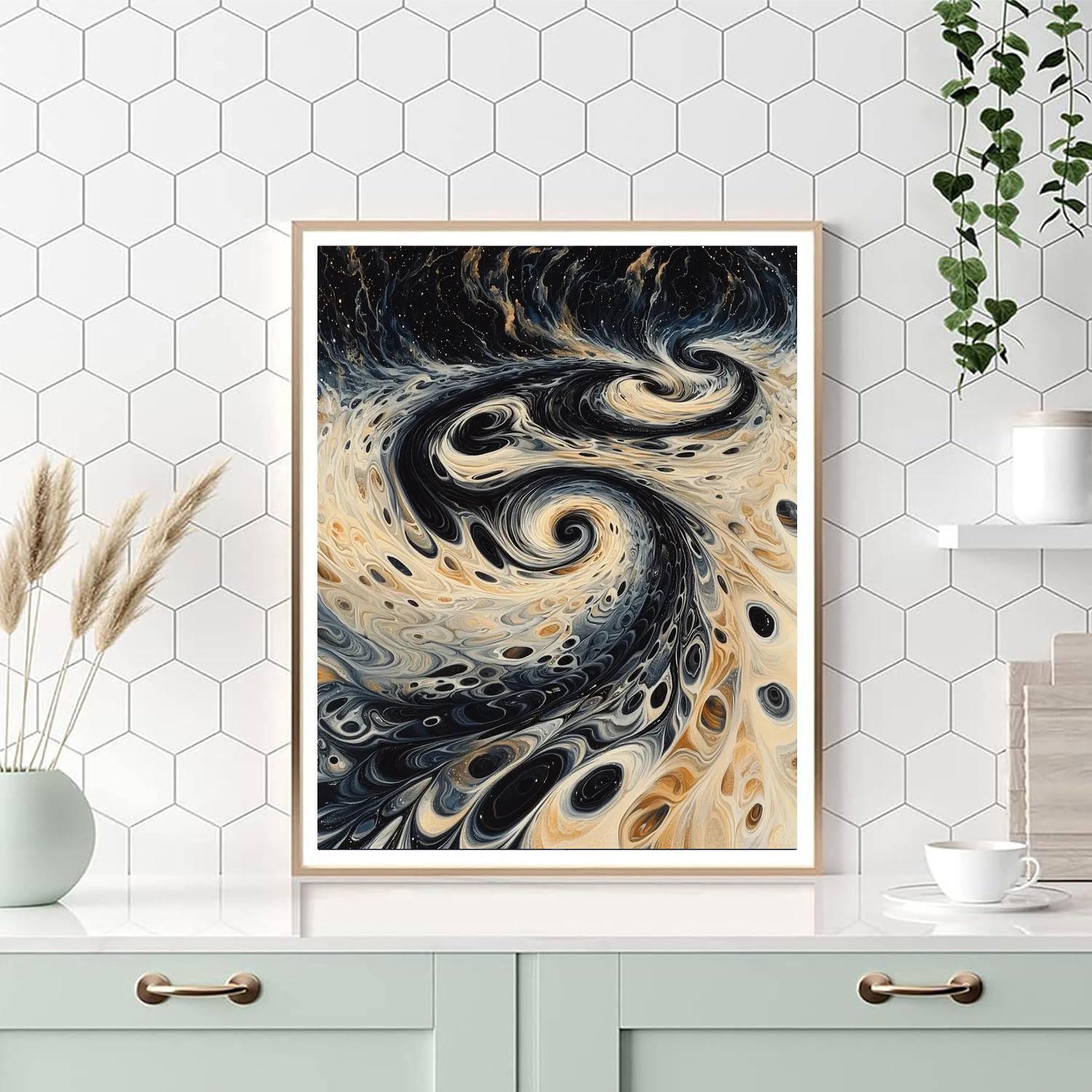 M.C. Escher Inspired Eternal Whirlpools  Paint By Number