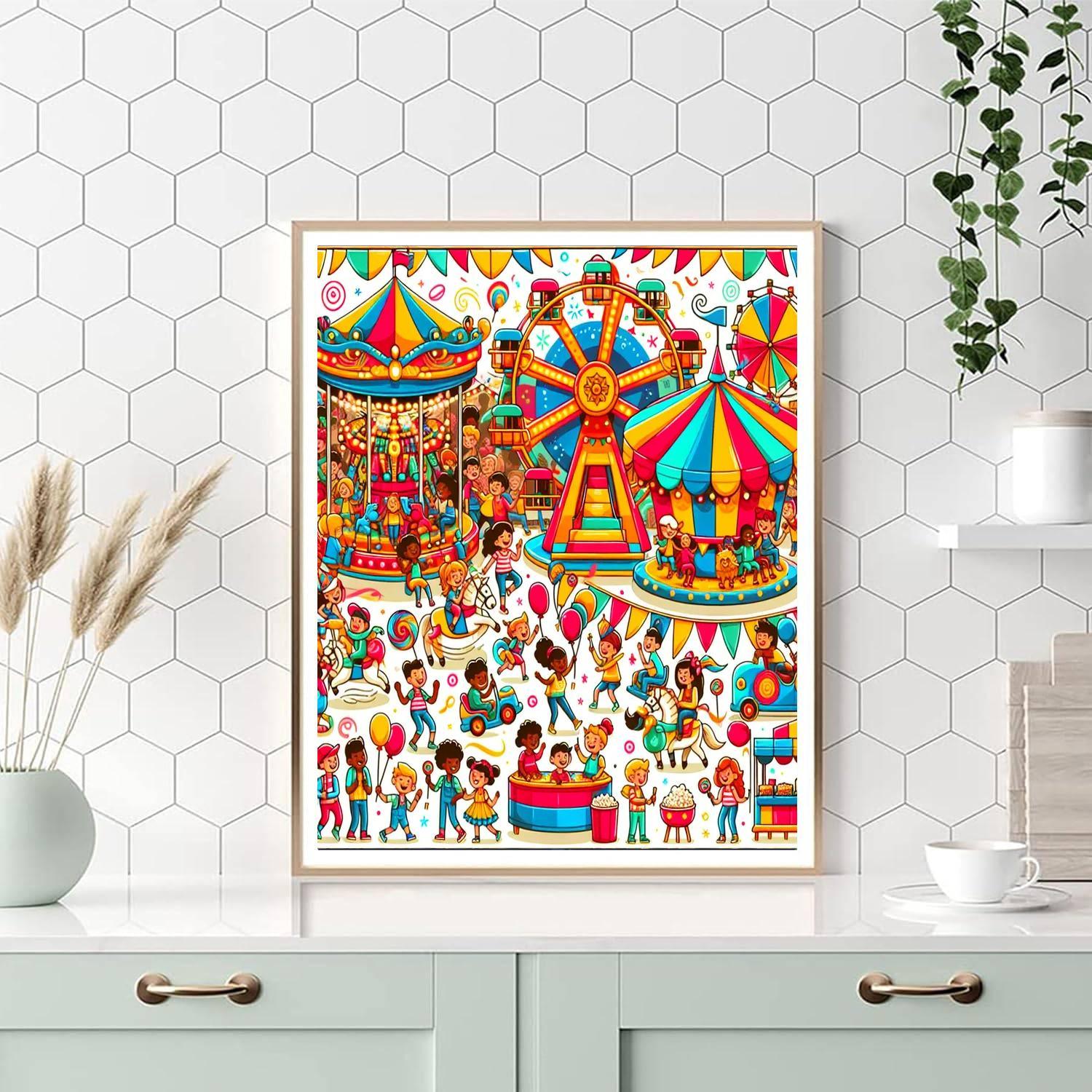 Colorful Carnival Of Colors Number Painting