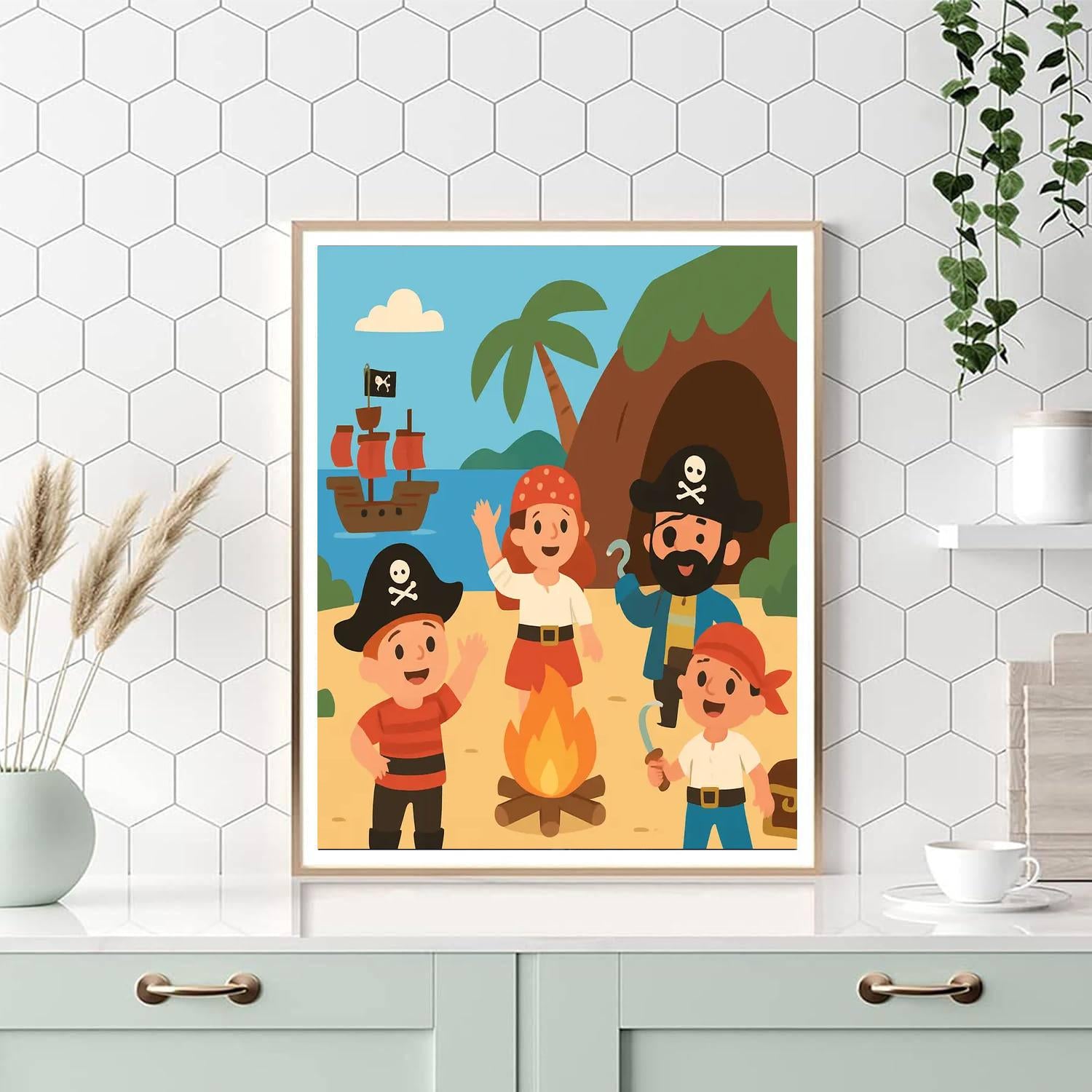 Happy Pirate Cove Paint By Number